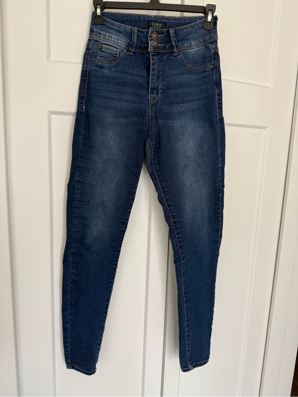 Curve Appeal Dark Blue High-Rise Skinny Jeans